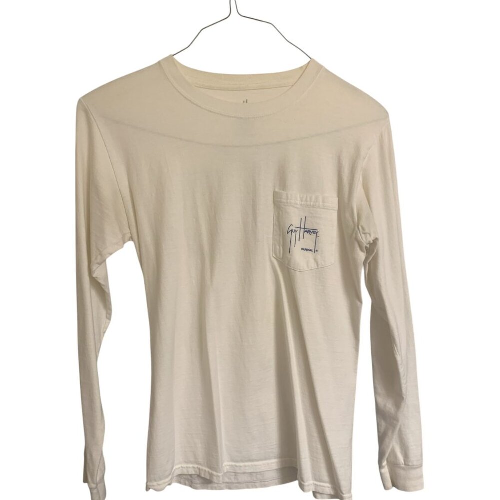 Guy Harvey Bluewater Long Sleeve Shirt with Pocket - Size S